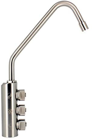 Bellerofonte Drei-Wege-Mischbatterie aus Edelstahl, hoch, für Unterbau, Osmoseanlagen, Filtration