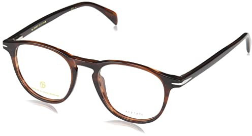 DAVID BECKHAM DB 1018 Brille, Brown Striped Havana, 49 für Herren, Braun gestreift Havana