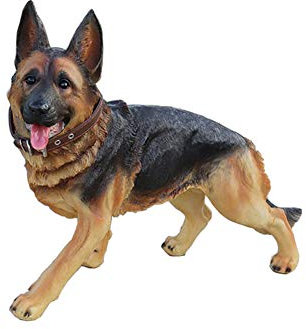 Deko Hundestatue Schäferhund Skulptur Harz Modell Handwerk Gartendeko Art good