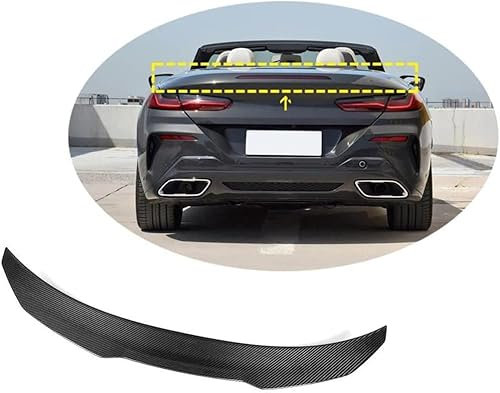 XUETAO Dry Carbon Fiber Trunk Spoiler for BMW 8 Series G14 840i 850i M8 Base Convertible 2-Door 2019-2020 Carbon Fiber Rear Roof Spoiler Wing（PSM Type）