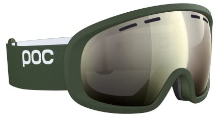 POC Unisex – Erwachsene Fovea Mid Skibrille, Epidote Green/Partly Sunny Ivory, Einheitsgröße