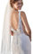 GAODESI Hochzeitsschleier Perlen und Kristalle Perlenkante 1 Tier Fingerspitze Länge Brautschleier, V107light Ivory, Fingertip length