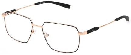 FILA Brille mit Sehstärke (Model VFI534) für Herren, Quadratisch, gefertigt aus Stainless steel, optional mit Sonnenbrillen tönung oder Blaulichtfilter