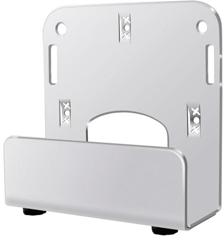 Gmailmall Supporto da parete regolabile per modem per decoder via cavo, per dispositivi piccoli e larghi come lettori DVD, console di gioco come PS3, PS4, Xbox, Apple TV, Roku, Fire TV, Mini PC, Mac
