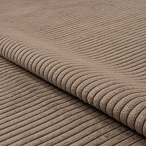 Fabreco CORDSTOFF Meterware LINKO (100 cm x 140 cm) – Superweicher Breitcord-Samt Stoff Meterware für Sofa & Stühle – Polsterstoff für Möbelstoff – Möbelstoffe, Dekostoff & Stoffe DIY (Cappuccino 17)