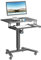 ERGOMAKER Höhenverstellbarer Schreibtisch Stehpult mit Tastaturablage, 65×45cm Mobile Laptoptisch, Überbett-Tisch Schwarz, Stehtisch Schreibtischaufsatz mit Rädern, Computertisch für Schlafzimmer