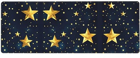 berbo Grand tapis de clavier en caoutchouc motif étoiles orientales – Tapis de souris de jeu professionnel et tapis de bureau d'écriture – Tapis de souris multifonction imperméable