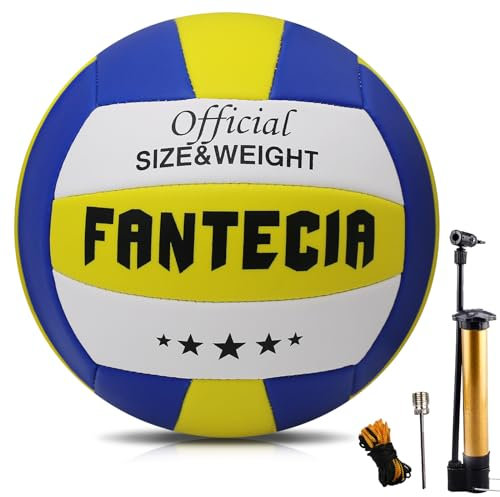 Fantecia Soft Volleyball, Offizielle Größe 5 Beachvolleyball, Training Volleyball Ball für Drinnen und Draußen