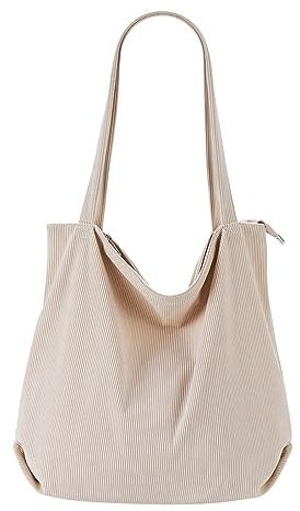 QWUVEDS Damentaschen, lässig, große Kapazität, Einkaufshandtasche, einfache Retro-Mode-Umhängetasche Zeitungswagen Taschen (White, One Size)