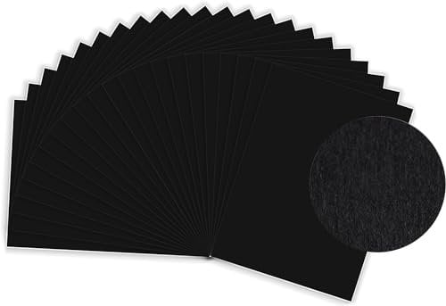 Sumico Fotokarton - 300g/m² - DIN A2-50 Bogen - schwarz- für Kindergärten und Schulen - zum Basteln, Gestalten und DIY (schwarz)