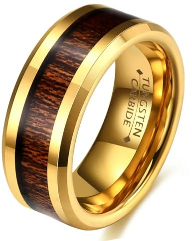 8MM braune Box Holunderholz Wolfram Ehering Herren Ehering Holzring Herren Geschenk