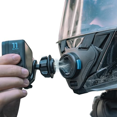 SUREWO Magnetic Quick Release Motorcycle Helmet Chin Strap Mount for Go Pro, Magnetic Dirt Bike Helmet Mount Compatible with Go Pro Hero 13,12,11,10, 9, 8, 7, (2018), 6 5,DJI Osmo Action 5 Pro/4/3