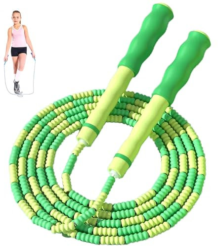 LHLZNB Jump Rope for Adults & Kids - Adjustable High-Speed Skipping Rope for Exercise, Fat Burning Workout - Home/Gym Fitness Training Rope with Ergonomic Handles (green)