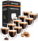 DSYZWEE Double Wall Borosilicate Glass Espresso Cups, Espresso Cup Set (10 x 80ml), Latte Glass Caffee Cups, Handcrafted Artisan - Strong, Borosilicate Heat Resistant