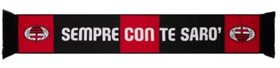 A.C. Milan Adult-Unisex, Acryl, Schal Immer mit dir Sein, offizielles Produkt, Sempre Con Te Sarò, Einheitsgröße