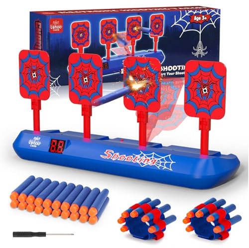 Lehoo Castle Diana Nerf, Objetivo Digital Electrónico para Nerf con Restablecimiento Automático, Incluye 20 Balas, Juguetes Niños, Regalos Cumpleaños Niños