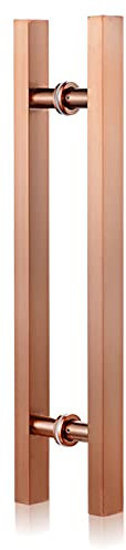 Poignée De Porte De Grange Coulissante en Verre Moderne Poignée Push Pull pour Portes Intérieures Et Extérieures Bouton De Porte Rose Gold 50cm/1.6ft