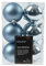 Kaemingk Plastic Christmas Baubles, 6 cm, Pack of 12, Classic & Shatterproof, Christmas Tree Baubles for Christmas, Christmas Tree Decorations & Christmas Tree Decorations, Ice Blue