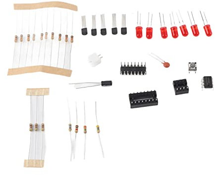 Elektronische Würfel, Elektronisches Würfel-Set aus Metall mit 7 LED-Platine, Ersetzt Echte Würfel für EIN Lustiges Elektronik-Bastelset