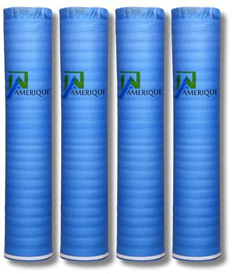 AMERIQUE Hochwertige strapazierfähige Schaumstoffunterlage, 1,5 mm Polsterung mit Dampfsperre und Klebeband, Abdeckung: 800 m², Königsblau, Quadratfuß (4 Stück)