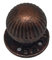 MNUPL Bouton de Porte en Bois et Fer Vintage, Boule Ronde, poignée de Traction, Porte d'entrée, Grange de Jardin, Montage Facial, Laiton Antique, cuivre Rouge, Noir Mat, 1 pièce(Red Bronze)