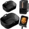 2PCS Silicone Air Fryer Liner for Ninja Double Stack XL 9.5L SL400UK, Reusable Air Fryer Liners, Air Fryer Accessories for Ninja Dual Air Fryer SL400UK / AF300UK / AF400UK / Tower T17088