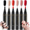 6 Colors Nail Polish Pen,Nail Polish Pens,Gel Nail Polishes,Nail Art Pens,Nail Polish Gel Pen,3 In 1 Gel Nail Polish Pen,3 In 1 Nail Polish Set for Girls,Nail Varnish Pens,Nail Pens Gel Polish