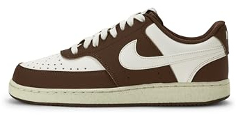 NIKE Scarpe da Donna Court Vision Low Nubuck, Vela/Vela/Cacao Wow/Latte di Cocco, 38.5 EU