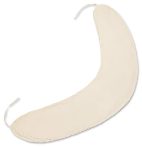 Totsy Baby Bezug für körperkissen 190 cm Lagerungskissen für Erwachsene – langes Body Pillow Komfortkissen zum Lesen und Anlehnen mit abnehmbarem Bezug Reißverschluss Hellbeige Oeko-Tex
