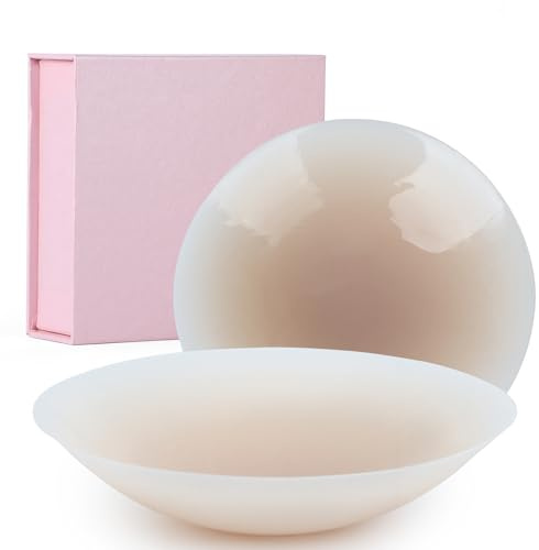 Syrads 1 Paire Cache Tétons en Silicone Adhésifs Réutilisables, Cache Teton Femme,Invisible en Silicone Nipple Cover