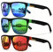 Générique Lot de 3 Lunettes de Soleil Polarisées UV400 Homme Femme – Verres Anti-Reflets pour Sport, Plage – Couleurs Orange, Rouge, Verte – Lunettes Légeres et Résistantes Unisexes