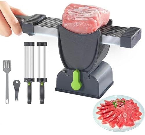 Manual Meat Slicer, Stainless Steel Kitchen Tool for Home Cooking, BBQ, and Hot Pot, Efficiently Slices Beef, Pork, and Mutton