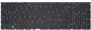 fqparts Laptop Keyboard for HP 15-R000 15-r100 031ds 032ds 033ca Black UK English Layout
