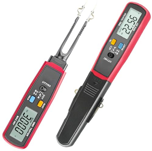 DewinLVD SMD Tester, SMD Widerstände Kondensatoren Dioden Halbleiter Dioden Durchgangsprüfklemmen mit LCD Digitalanzeige