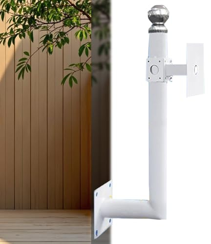 L-Shaped CCTV IP Camera Pole Wall Mounting, Versatile Surveillance Pole for Backyard/Parking Lot/School, Outdoor Security Pole Bracket Flag(Universal Type,1.5 m(4.92 ft))