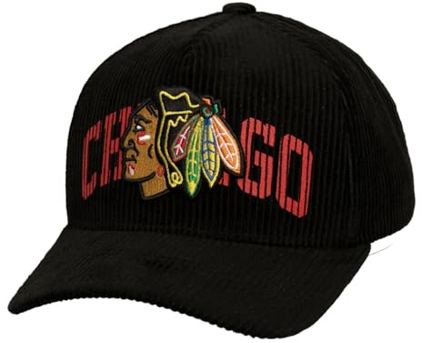 Mitchell & Ness NHL Arch Stamp Cord Snapback Cap Chicago Blackhawks Black