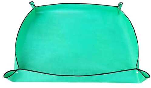 YZDKR Gartenpflanzmatte Wasserdichtes Indoor-Gartengerät, tragbare Sukkulenten-Blumenerde for den Innenbereich for Umpflanzen von Pflanzen und zur Schmutzkontrolle(Green 100x100cm)