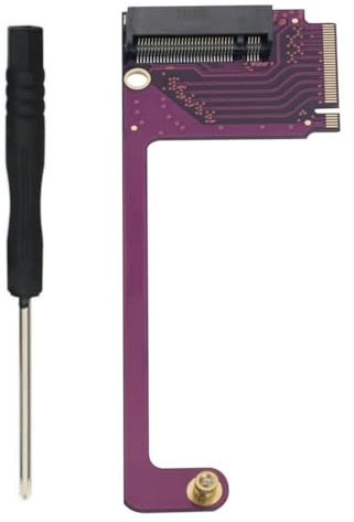 suckoo Rog Ally Handheld-Geräte 2230 auf 2280 SSD-Festplattenerweiterung, hohe Kapazität, M.2 NVME PCIE 4.0 Adapter, Konverter-Karte, 90 Grad, interne Komponenten, lange Version, Violett