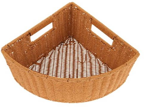 DECHOUS Eckaufbewahrungsbox zur Platzsparenden Organisation Dreieckige aus Kunststoff mit Fächerförmigem Design im Schlafzimmer und Modernen Haushalt