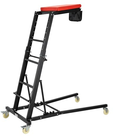 Wiltec Montagerollbrett Automotive Topside Creeper 180 kg höhenverstellbare Montagehilfe mit Leiter