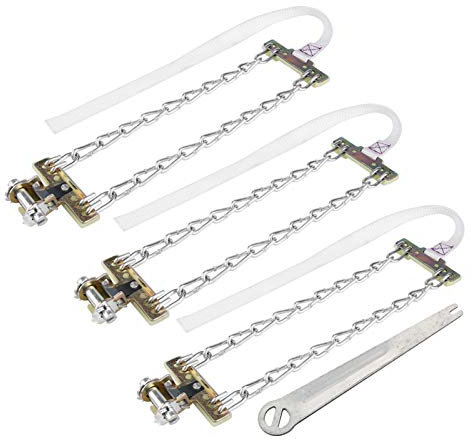 Cadenas Para Nieve 235-285mm 3 Unidades Acero Manganeso Antideslizantes Compatibles con Coches Camiones y SUV Garantizan Tracción y Seguridad en Invierno