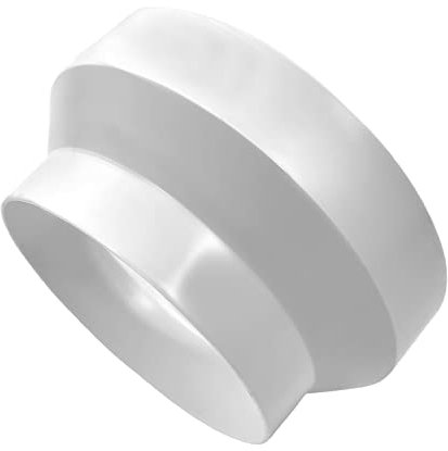 Fantronix Reductor de conducto redondo de 125 mm a 100 mm, conector de reducción de tubo de conducto de 5 a 4 pulgadas para extractores, ventiladores, secadora, campana extractora y unidades de