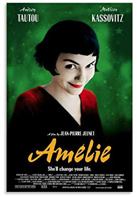 YANDING Filmposter The Fabulous Destiny of Amelie Poulain, dekoratives Gemälde, Leinwand, Wandkunst, Wohnzimmer, Poster, Schlafzimmer, 40 x 60 cm
