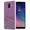 Cadorabo Hülle kompatibel mit Samsung Galaxy A6 2018 Rundumschutz TPU Silikon Case Mädchen Glitzer Strass Design Slim Kratzfest Weiche Gummi Bling Schutzhülle für Samsung Galaxy A6 2018 in Lila