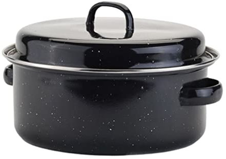Holibanna Emaille Bräter Email Backpfanne mit Deckel R?ster Pan Email Truthahn R?stpfanne Pan Bedeckt Nichtklebrige Hühnerfleischbraten Kasserolle Sü?kartoffelbackenpfanne Emaille Backform