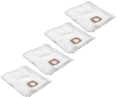 vhbw 20x Bolsa aspiradora compatible con Solac A 303, A 407, A 802, 870, 871, 909, 917, 919 aspiradora - vellón micro, 24,9 cm x 21,9 cm, blanco