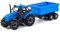 Traktor Kinder Spielzeug Progress mit Muldenkipper blau Schwungrad Fahrzeug +3J