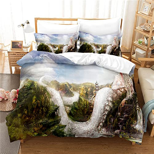 YYZBS Single Duvet Cover Set green zombie Warm And Breathable Polyester Fiber Single Bedding，With Zipper Closure Duvet Cover 155x220cm + 2 Pillowcases 50x75cm