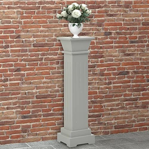 Blumensäule Säule Ständer Weiß MDF Säule Podest Sockel als Sockel für Skulptur, Vasen, oder als Blumensäule, Dekosäule, Schlicht, klassische Optik, Standfest, ideal für Wohnraum, Terrasse oder Garten