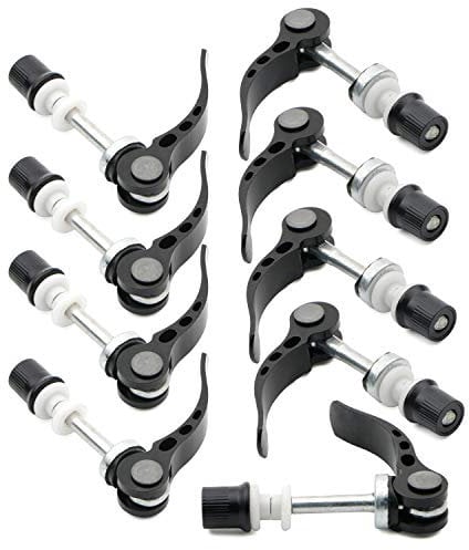 Pxyelec Black Bike Bicycle Quick Release Seatpost Seat Clamp Bolt for Road Bike New Cycling, Pack of 10